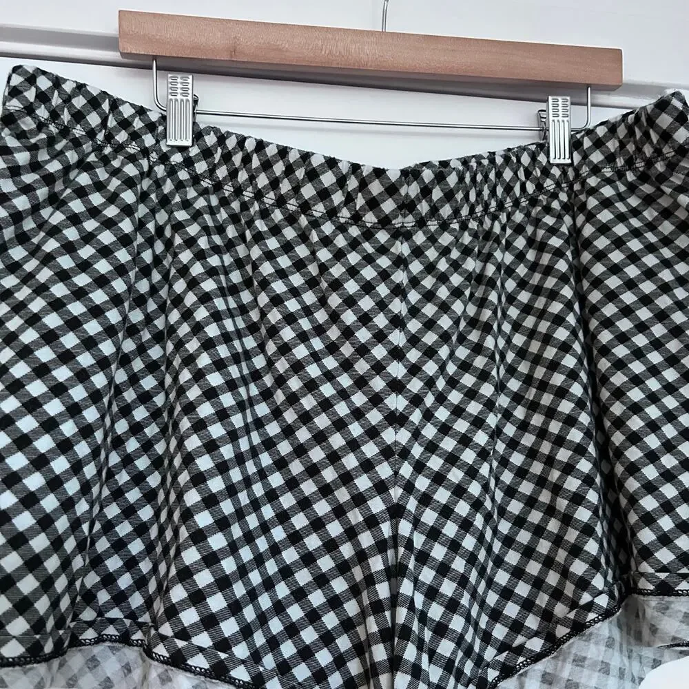 Cacique Preppy Old Money Gingham Sleep Shorts Fisherman Coastal Women's 22 24